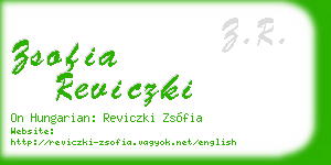 zsofia reviczki business card